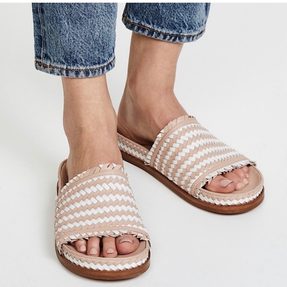 Sigerson Morrison Aoven Woven Slide Sandals Sz 9.5